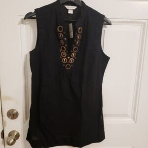 Christopher & Banks NWT Black Cotton Top